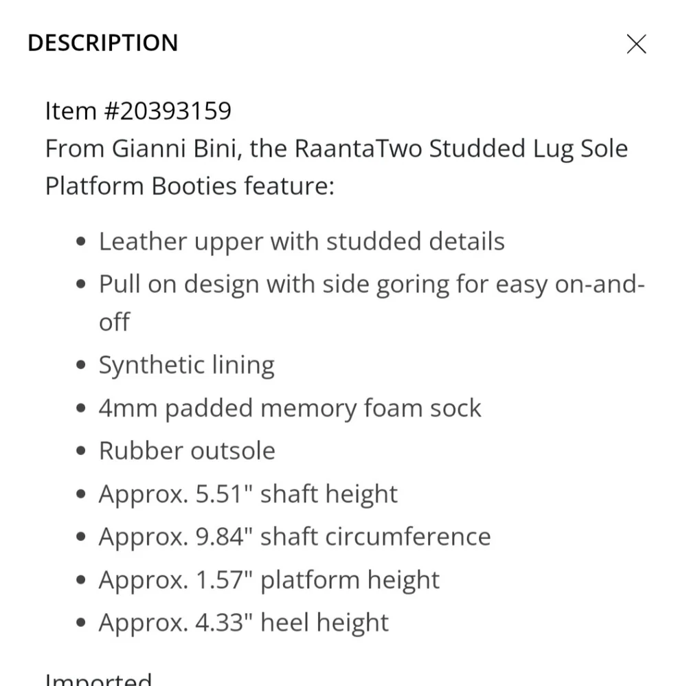 GIANNI Bini Raanta Studded Spiked Lug Sole Platform Boots Heel Black 9 1/2 or 8 - Picture 2 of 7